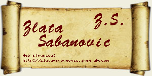 Zlata Šabanović vizit kartica